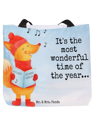 Mr. & Mrs. Panda Reisetasche Fuchs Sänger Design mit Spruch in Weiß