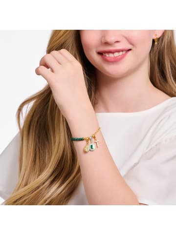Thomas Sabo Armband in gelbgoldfarben, grün