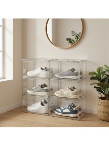 SONGMICS 3er-Set: Schuhbox Dennys in Wolkenweiß - (B)27 x (H)21 x (T)36 cm