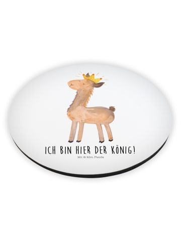 Mr. & Mrs. Panda Magnet für Kühlschrank Lama König mit Spruch in Weiß