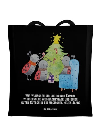 Mr. & Mrs. Panda Tragetasche Weihnachten Smörle mit Spruch in Schwarz