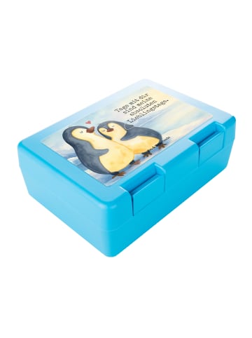 Mr. & Mrs. Panda Bento Box Pinguin umarmen Design mit Spruch in Weiß