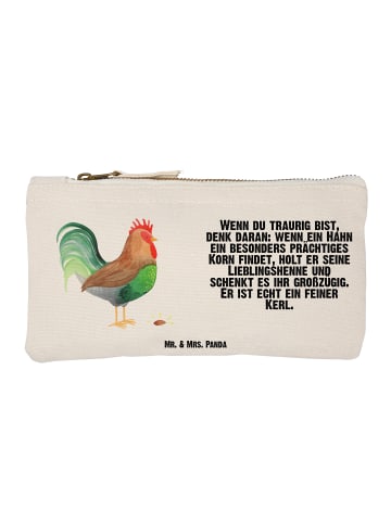 Mr. & Mrs. Panda Federtasche Hahn Korn mit Spruch in Weiß