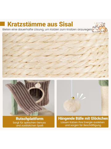 COSTWAY Kratzbaum Groß 163 cm in Grün