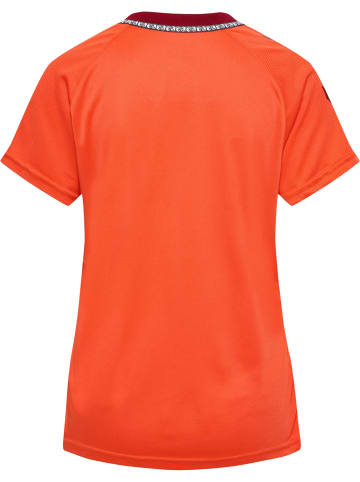 Hummel T-Shirt Raglanärmel Hmlongrid Damen in NASTURTIUM/RHUBARB