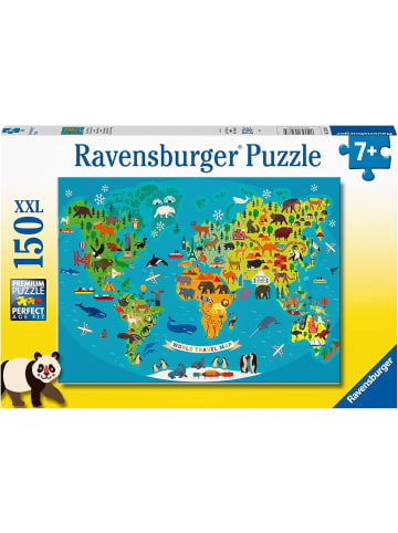 Ravensburger Tierische Weltkarte 150 Teile Puzzle Kinder ab 7 Jahren