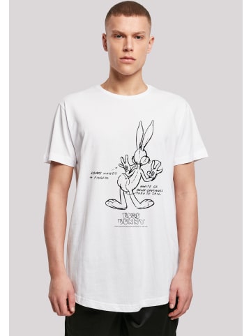 F4NT4STIC Long Cut T-Shirt Looney Tunes Bugs Bunny White Belly in weiß