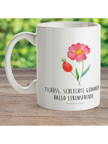 Mr. & Mrs. Panda Kindertasse Blume HageRundunge mit Spruch in Weiß