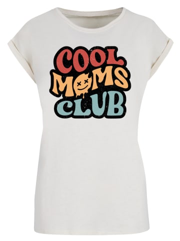 F4NT4STIC T-Shirt Cooler Moms Club Muttertag Retro Vibe in Whitesand