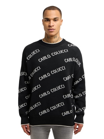 Carlo Colucci Strickpullover Daves in Schwarz
