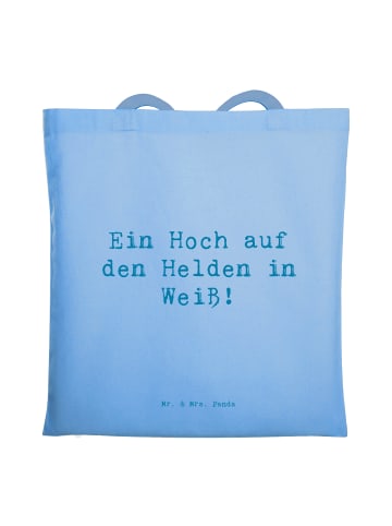 Mr. & Mrs. Panda Shopping Tasche Spruch Arzt Held mit Spruch in Sky Blue