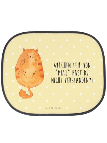 Mr. & Mrs. Panda Autoscheiben Sonnenschutz Katze Mittelfinger mi... in Gelb Pastell
