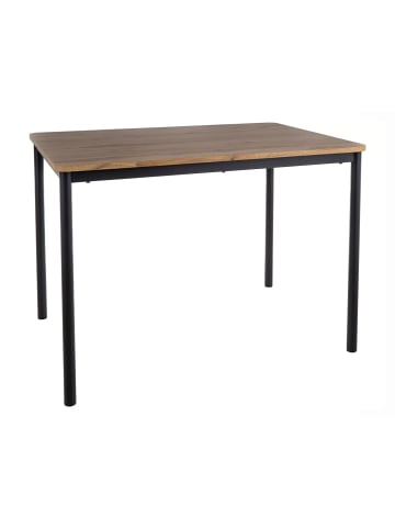 Feldmann-Wohnen Esstisch City Eiche Artisan / Schwarz 110 / 75 / 77cm