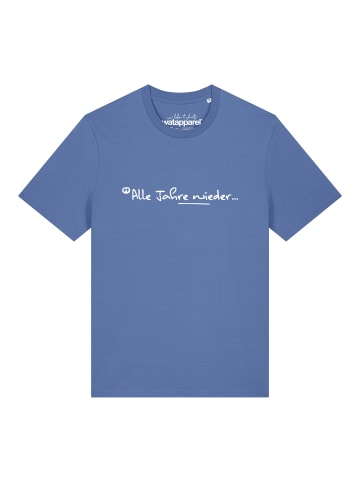 wat? Apparel T-Shirt Alle Jahre wieder in Bright Blue