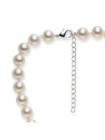 Lulu & Jane Perlen-Kette Messing Muschelkernperle in weiß