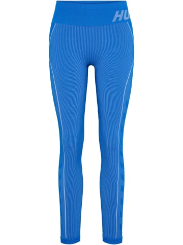 Hummel Hummel Leggings Hmlte Training Damen Dehnbarem Feuchtigkeitsabsorbierenden Nahtlosen in PLACID BLUE/LAPIS BLUE MELANGE