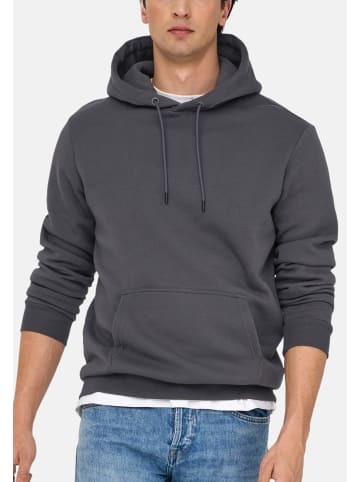 ONLY & SONS Sweatshirt / Hoodie Ceres in Dunkelgrau / schwarz