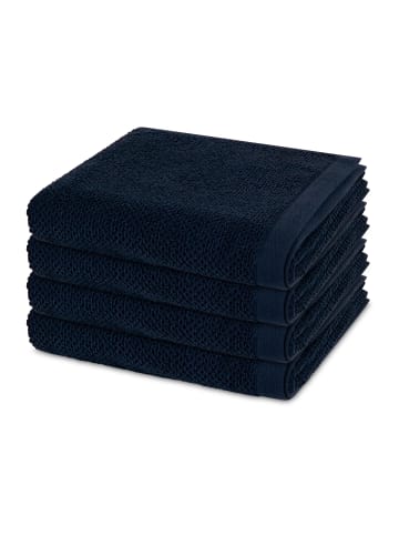 Möve 4 X Handtuch im Set Bliss in Deep sea