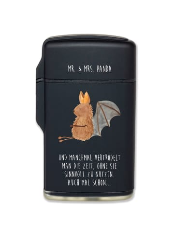Mr. & Mrs. Panda anzünder Fledermaus Sitzen mit Spruch in Schwarz