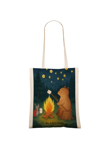 Mr. & Mrs. Panda henkeltasche baumwolle Bär & Marienkäfer Lagerf... in Weiß