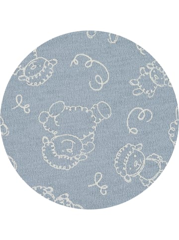 Alvi Sleep-Overall light Schlafsack mit Füßen Exklusiv in Schäfchen Puderblau