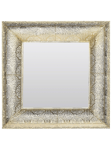 Beliani Wandspiegel PLERIN in Gold - (W) 60 x (H) 60 x (L) 4 cm