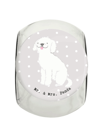 Mr. & Mrs. Panda Bonbonglas Kleinpudel Moment ohne Spruch in Grau Pastell