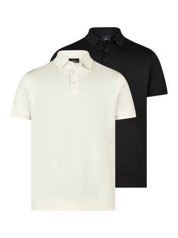 Ragman Poloshirt Basic in Creme / schwarz