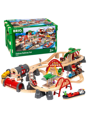 Brio Aktionsspiel BRIO World - Straßen & Schienen Bahn Set Deluxe Ab 3 Jahre in bunt