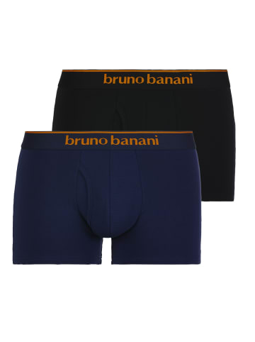 Bruno Banani Boxershort 2er Pack in Schwarz/Blau