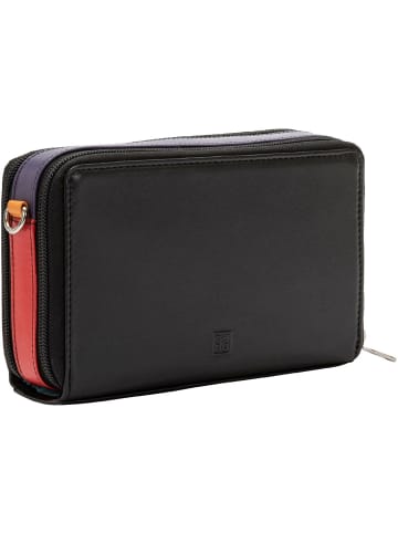 DuDu Ines Umhängetasche Leder 19 cm schwarz