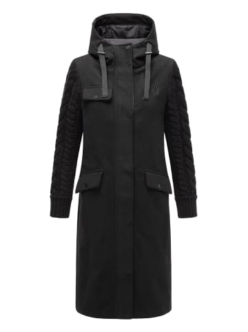 Navahoo Wintermantel Knit Babe 14 in Black