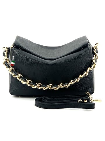 Florence Florence Umhängetasche, Citytasche Leder schwarz ca. 25cm