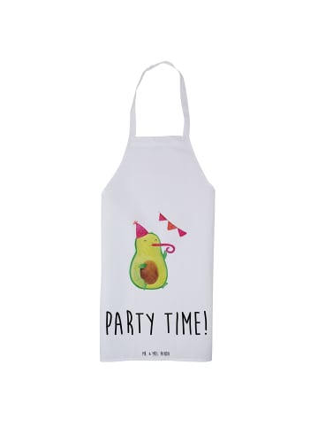 Mr. & Mrs. Panda Schürze Avocado Party Zeit mit Spruch in Weiß