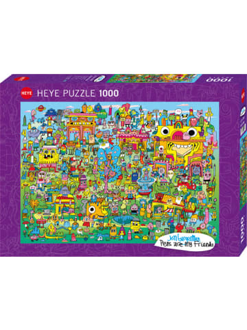 HEYE Puzzle Doodle Village in Bunt