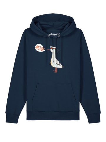 wat? Apparel Sweatshirt Moin Seagull in Dunkelblau