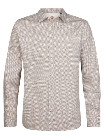 Petrol Industries Slim-Fit-Hemd mit feinem Muster steelworks in Braun