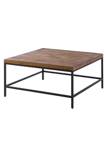 home24 home24 Couchtisch 45 cm (1er Set) - Pinie Dunkel - Altholz Pinie & Metall - 90.0 x 45.0 x 90.0 cm in Pinie Dunkel