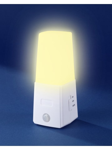 Maximex LED Nachtlicht mit Bewegungsmelder in Weiß, (B) 5 x (H) 13 cm