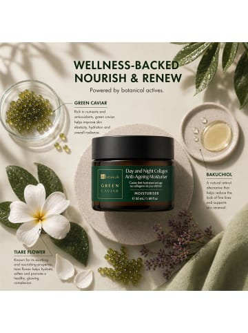 Dr. Botanicals Tages- & Nachtcreme „Green Caviar“ mit Kollagen 50 ml