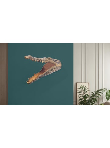 FineBuy Geweih in Gold / Aluminium / 14x31x20