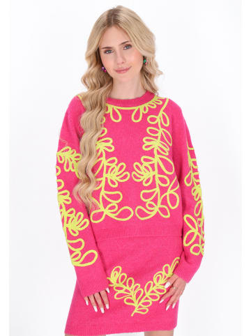 IZIA Sweater in pink lime