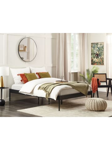 Beliani Doppelbett VAURS in Schwarz - (W) 147 x (H) 38 x (L) 206 cm