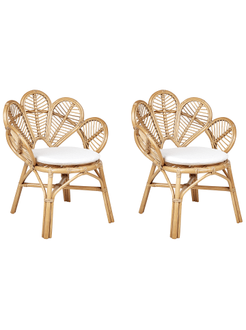 Beliani 2er-Set Sessel FLORENTINE II in Braun