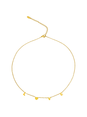ANELY Edelstahl Choker Halskette mit Coins in Gold