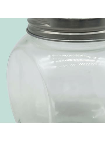 relaxdays 5x Bonbongläser in Transparent/ Silber - 650 ml