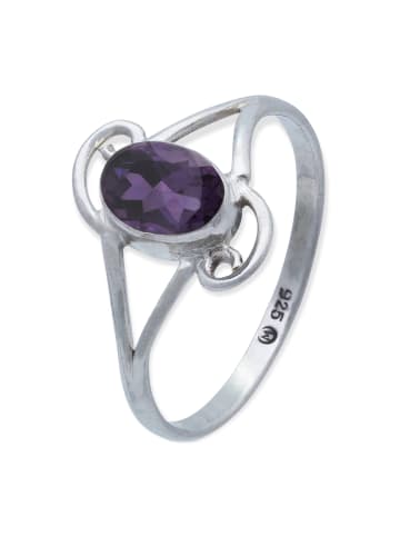 mantraroma 925er Silber - Ringe mit Amethyst facettiert