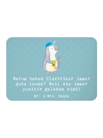 Mr. & Mrs. Panda Magnet Positiver Elektriker mit Spruch in Meeresbrise