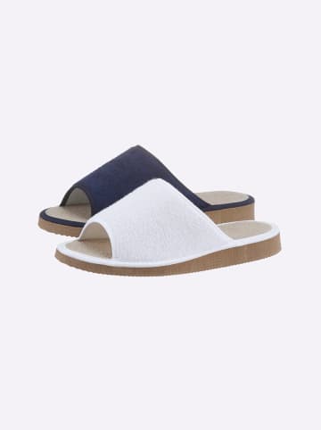 WITT WEIDEN Pantoffel in weiß + marine