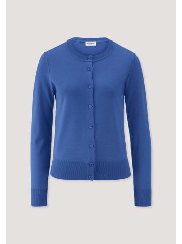 Hessnatur Hessnatur Strickjacke Regular aus reiner Bio-Merinowolle in kobalt